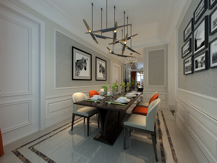 【東易日盛】華潤幸福里簡歐175平米裝修效果圖|室內(nèi)設(shè)計|空間/建筑|太原東易日盛 - 原創(chuàng)設(shè)計作品 