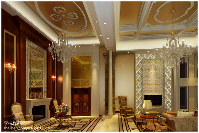 怡景別墅祿景道1號閻府豪宅裝修設計效果圖：高登設計李杭設計師作品賞析
